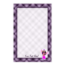 Purple Belly Dancer Customized Stationery