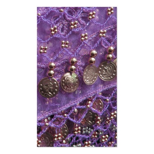 Purple Belly Dancing Business Card (back side)