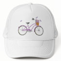 Purple Bicycle and Buterflies hats by trennea Purple Bicycle and Buterflies hats