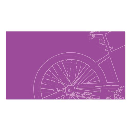 Purple Bike - Chubby Business Card (back side)