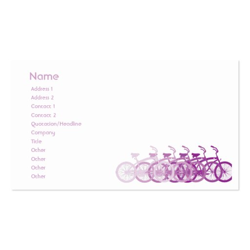 Purple Bike - Chubby Business Card