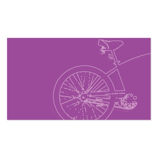Purple Bike - Classic Business Card Template (back side)