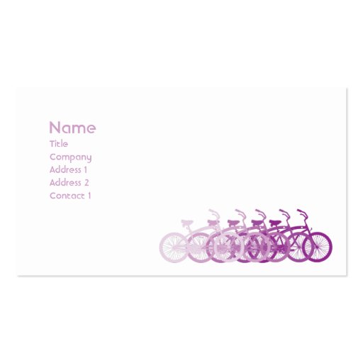 Purple Bike - Classic Business Card Template (front side)