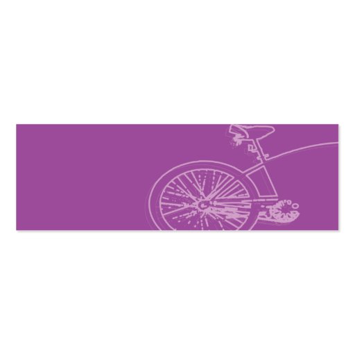 Purple Bike - Skinny Business Card (back side)