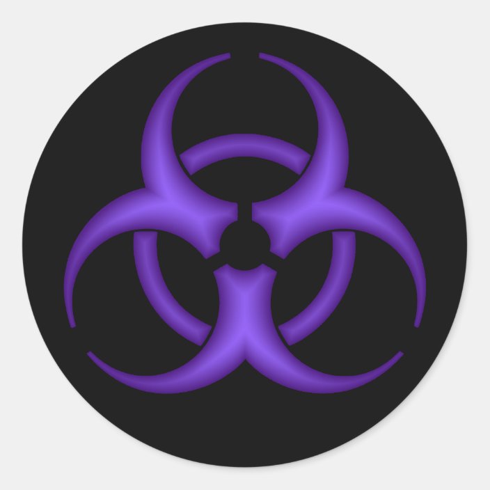 Purple Biohazard Symbol Sticker Zazzle