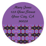 Purple black Address Labels stickers