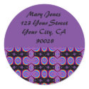 Purple black Address Labels stickers