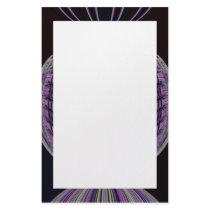 purple black circle stationery