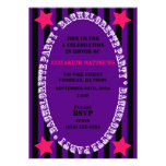 Purple & Black Circus Bachelorette Party Invite