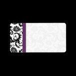 Purple & Black Damask Dots Shipping