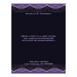 purple black deco custom letterhead