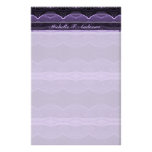 purple black deco stationery design