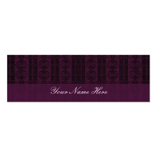 Purple Black Elegant Pattern Business Card Template