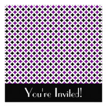 Purple & Black Invitation invitations