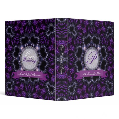 Purple & Black Magic Wedding Album Binder binder