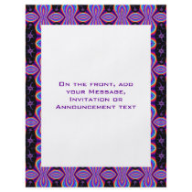 purple black pattern personalized flyer