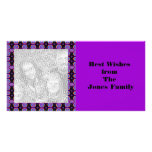 purple black pattern photo cards