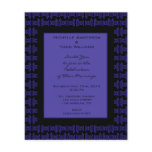 Purple Black Pattern Wedding flyers