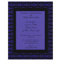 Purple Black Pattern Wedding Personalized Flyer