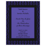 Purple Black Pattern Wedding Letterhead