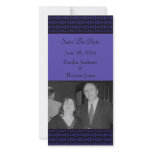 Purple Black Pattern Wedding photo cards