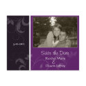 Purple & Black photo card postcards by partypassion Purple & Black photo card postcards
