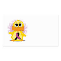 Purple & Black Ribbon Duck Business Card Templates