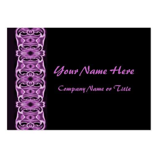 purple black ribbons business cards (front side)