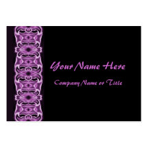 purple black ribbons business cards