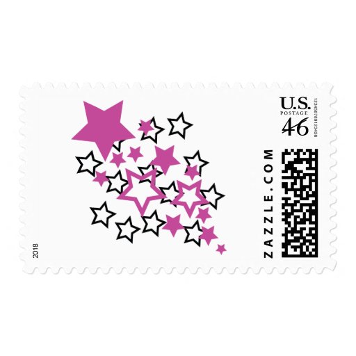 purple black stars stamps