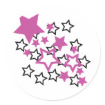 purple black stars stickers