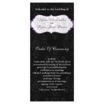 purple black Wedding program
