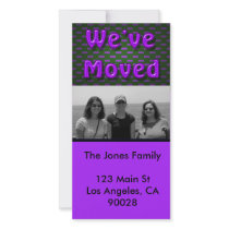 purple black we've moved photo cards by DonnasGreetingCards purple black we've moved photo cards