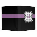 Purple Black Zebra Print Wedding Planner Binders