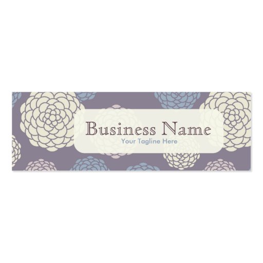 Purple Blooming Flower B Price Tags, Profile Cards Business Card Template (front side)