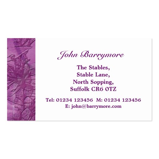 Purple Blooms Business Card