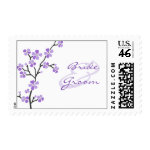 Purple Blossom Wedding Stamps