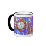 Purple Blue Abstract Garden Party Mug mugs