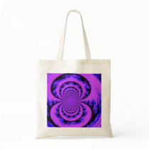 Purple,blue and black fractal art bag