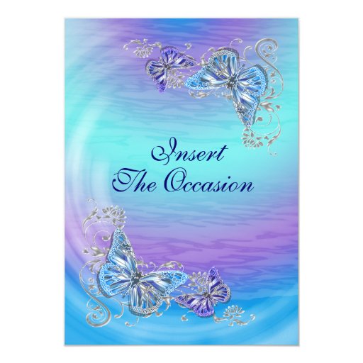 purple blue birthday engagement wedding card zazzle birthday invitation card size
