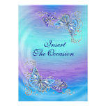 Purple blue birthday engagement wedding personalized invitation