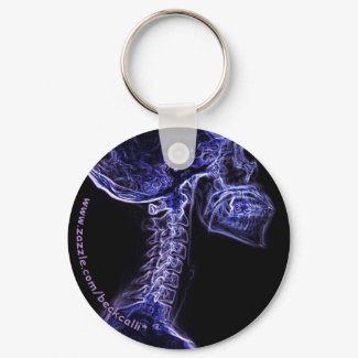 Purple/Blue C-Spine X-ray keychain keychain
