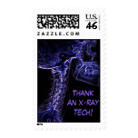 Purple/Blue C-Spine X-ray postage stamp