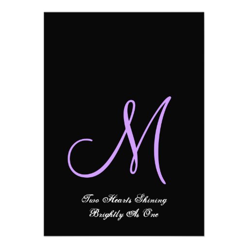 Purple Blue Dahlia Petals Wedding Invitation