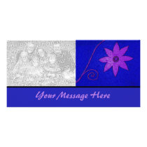 purple blue floral photo cards by DonnaGrayson purple blue floral photo cards