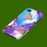 Purple/Blue Flower case Iphone 4 iphone cases