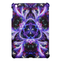 Purple Blue Fractal Ribbons iPad Mini Case