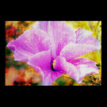 Purple Blue Hibiscus Print posters