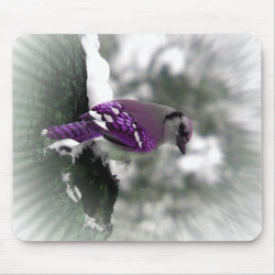 Purple blue jay mousepad