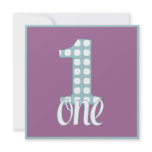 Purple & Blue One Party Invitation